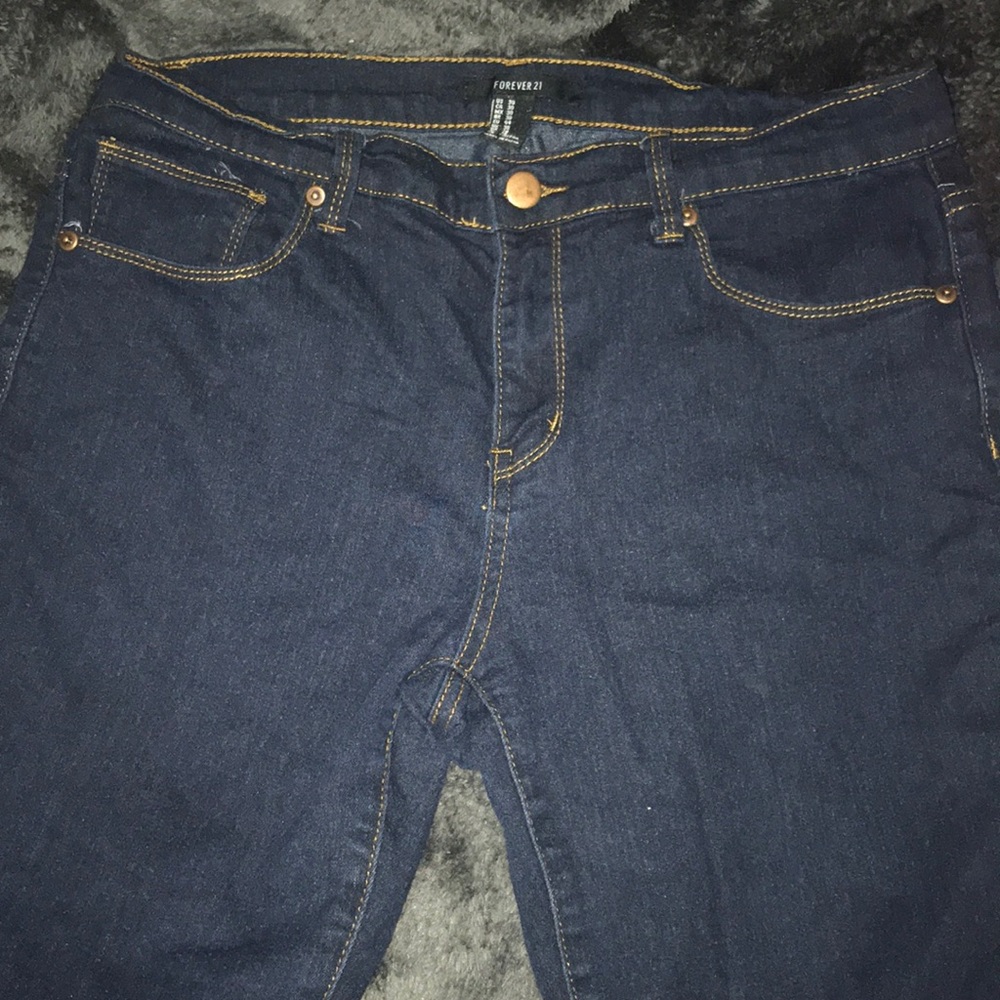 Dark wash blue jeans from f21